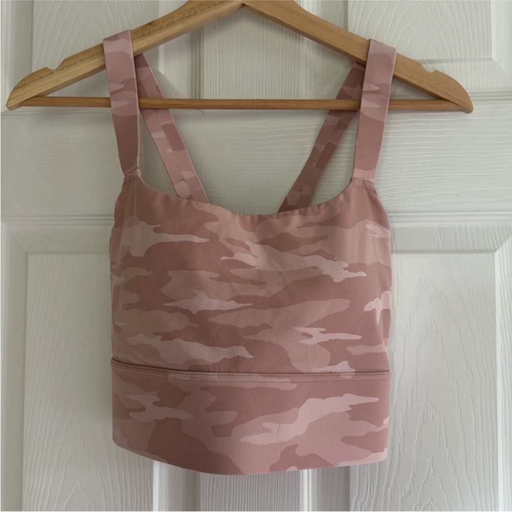 Athleta Pink Camo Sports Bra